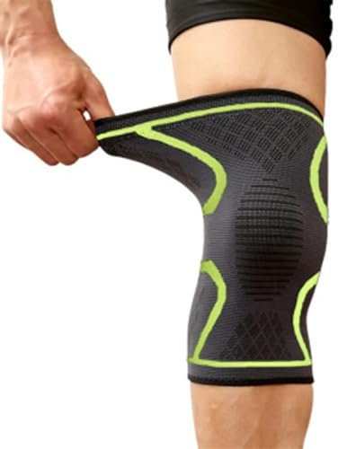 HAMISBEL Kniewärmer 1 Stück atmungsaktive Wärme Knieschoner Wintersport Sicherheit Knieschoner Training elastische Kniestütze Knie schützen(Green,M)