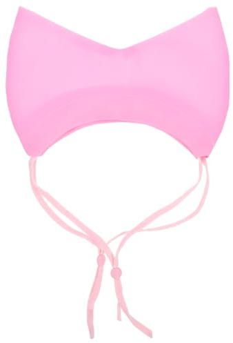 Yardwe Cuffia da Doccia Impermeabile per Gatti Forniture per Gatti Sphynx Copertura per Le Orecchie del Cane per Il Bagno Snodo per Cani Cuffie da Doccia per Le Orecchie Poliestere Rosa
