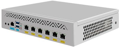 HUNSN 9 inches Desktop Firewall Appliance, PFSense, Mikrotik, OPNsense, VPN, Router PC, Intel N100, RJ64, AES-NI, 6 x 2.5GbE I226-V LAN, Console, VGA, 0 RAM, 0 Storage, Barebone No System