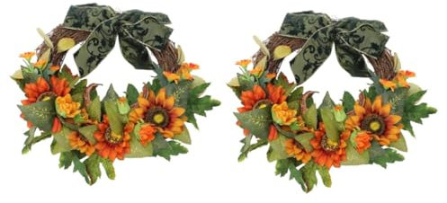 Cabilock 2 STK Künstliche Girlande Eicheln Depot Im Freien Baum Tür Willkommen Herbstdeko Ästhetische Raumdekoration Weihnachtskranz Fallen Künstliche Kirschblüte Außen Plastik Colorful