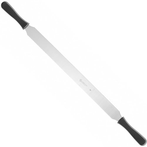 Ambrogio Sanelli, Linea Supra, Spatola a Due Manici SpaTWOla per Pasticceria con Lama da 42 cm in Acciaio Inox, Impugnatura in SEBS Pratica ed Ergonomica, Certificata MOCA, Made in Italy