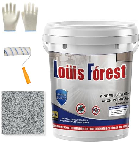 Vgpbphj Louis Forest Vernice Epossidica per Pavimenti, Colore Sabbia, Rivestimento con Effetto Marmo Lucido, Impermeabile e Antiscivolo per Garage