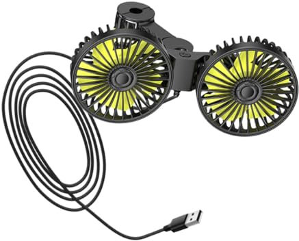 CAXUSD Ventilador Usb Portátil Para Coche Ventilador Recargable Asiento De Coche