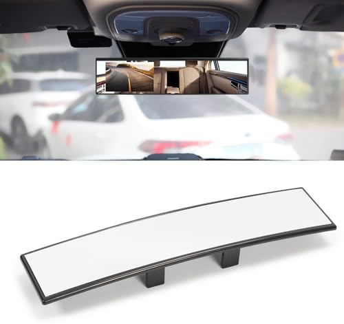 Specchietto retrovisore per auto, 300 mm x 72 mm, ampio angolo di visione, panoramico, con clip, per interni auto, SUV, CRV, furgoni, camion
