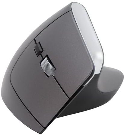 ASHATA Mouse senza fili ergonomico, mouse verticale ergonomico per computer, mouse verticale wireless 2,4 G, DPI regolabile 800 1200 1600 clic silenzioso con 6 tasti per PC portatile