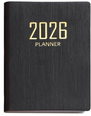 DLPRK Agenda 2026 A7, planificador semanal enero–diciembre, 2 páginas por semana (7 días), mini calendario tipo cuaderno para colegio universidad oficina