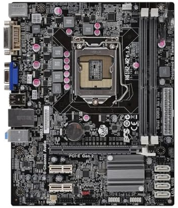 WLTDYZZLDN Scheda Madre Fit for 1155 DDR3 for ECS H61H2-M2 Intel H61 Supporta CPU Core i7/i5/i3 USB2.0 SATA2 PCI-E X16 Micro ATX Motherboard