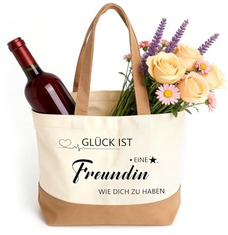 XRVRILE Jutepåse present till bästa vän, bomullsväska personlig med ordspråk, bärväska för födelsedag, jul, tack