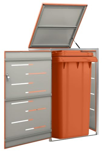 Abri pour Poubelle 69x77,5x112,5 cm INOX,Maison & Jardin,Produits ménagers,Accessoires pour conteneurs à déchets,Cache-conteneurs à déchets,149562