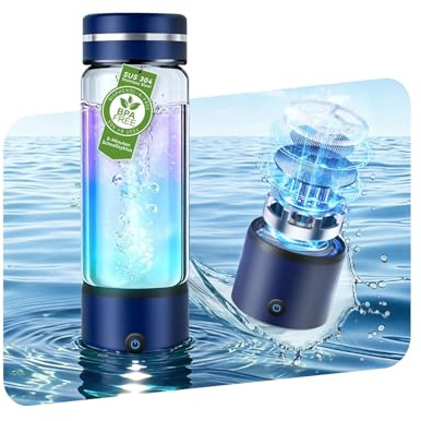 IUHFSIFS 420ml Hydrogen Water Generator | Adopts SPE and PEM Technology | 【NO.1 Double Hydrogen Content】 | 0 Chlorine & 0 Ozone | 100% Leak-Proof Seal | Hydrogen Water Bottle