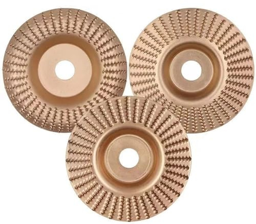 3 Stück Holzschleifscheiben,Woodworking Angle Grinder Molding Wheel, 4 Zoll Schleifscheibe für Holz Winkelschleifer Holzschnitzscheibe Frässcheibe Winkelschleifer Schleif für Holzwerker