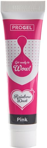 Rainbow Dust ProGel Professionelle Lebensmittelfarbe, Rosa 25 g | Hochkonzentrierte Formel