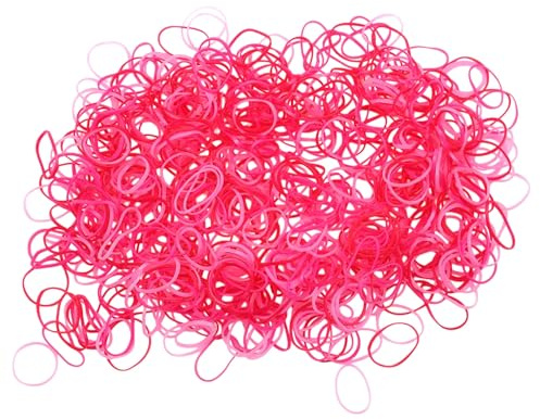 Mytoptrendz®- Pink Tone Small Tiny Thin Elastics Rubber Bands Hair Tie