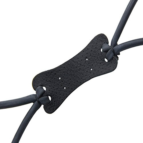 Lot de 3 Bandes élastiques noire super durable en caoutchouc ELASTICA pour le remplacement de la catapulte de chasse extérieure, lance-pierres, Noir , 4 strips
