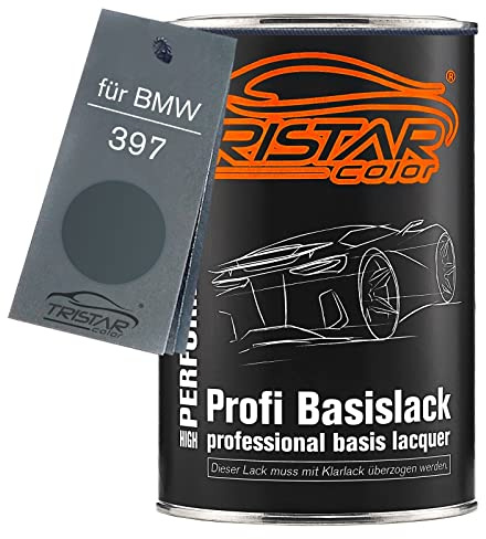 TRISTARcolor Autolack Dose spritzfertig für BMW 397 Anthrazit Metallic/Moiregrau Metallic Basislack 1,0 Liter 1000ml