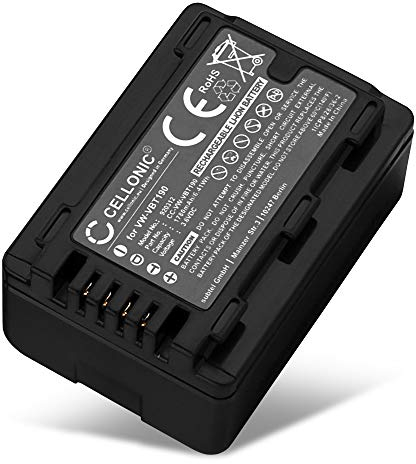 CELLONIC, Akku für Kamera, kompatibel mit Panasonic HC-V180, VW-VBT190, HC-V380, HC-VX870 (3.6V, 1780mAh)