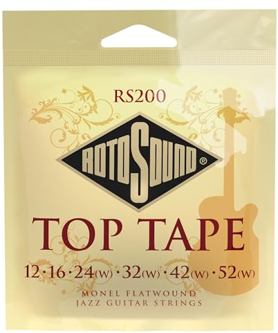Rotosound RS200 Jazz Gitarren Saiten Monel Flatwound 12-52