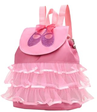 KRUIHAN Princess Dance Backpack Girls Dancing Bag Ballerina Rucksack School Bag-Swimming Sport Gymnastics Backpack,Ballet Accessories Girls,Pink