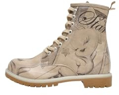 DOGO Dam Boots-Tweety Sketch ankelboots, Beige, 37 EU