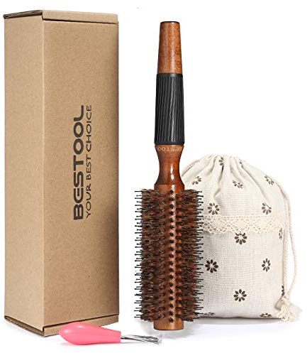 BESTOOL Spazzola a setola di spillo in nylon Spazzola a spillo in legno di Detangling grande per uomo, donna, bambino Asciugatura a soffio, Aggiunta di volume (2.2 inch)
