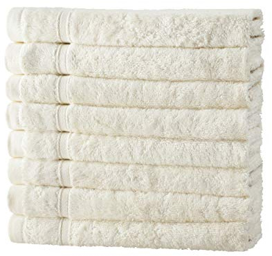 8er Gästetücher Natur | 50% Bambus & 50% Baumwolle | ÖKO-TEX Standard Zertifiziert | Nachhaltige Premium Qualität 450 g/m²
