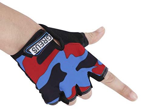 Kinder Fingerlose Handschuhe Sport Halbfinger Handschuhe Fäustlinge Fahrradhandschuhe,ultradünn,atmungsaktiv,rutschfeste für Angeln, Radfahren, Jagd und Reiten Motorrad Fitness für Mädchen und Jungen