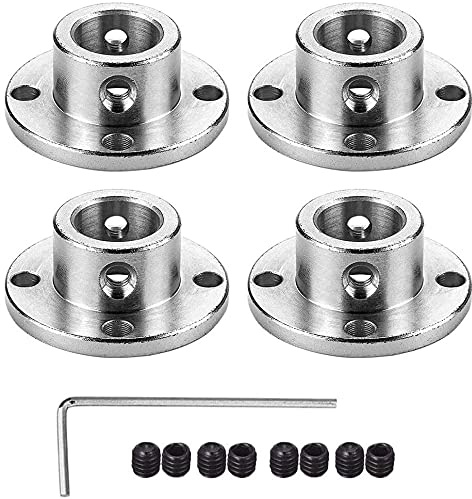 4Pcs Flange Coupling Connector, Rigid Guide Model Coupler Accessory, Shaft Axis Fittings for DIY RC Model Motors (10 mm)