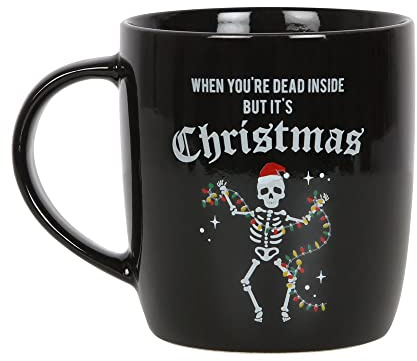Christmas Mug | Dead Inside | H9.4cm x W8.6cm x D7.7cm | pack of 1