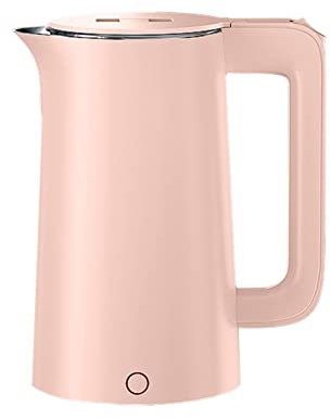 Hokcus Bollitore elettrico Quiet Boil, scaldabagno per tè, caffè, latte per neonati e veloce, 1500 W, 2.3L/bianco/rosa