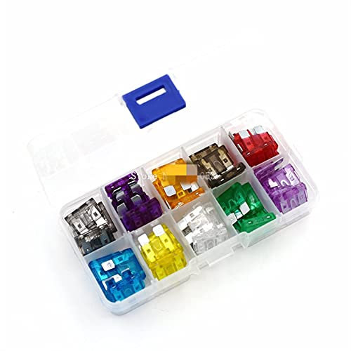 ZAAHH 50 Stück/Lot Neue Medium Auto Auto Boot LKW Flachsicherungen Kit Sortiment Set 2A 3A 5A 7.5A 10A 15A 20A 25A 30A 35A mit Box Sicherung