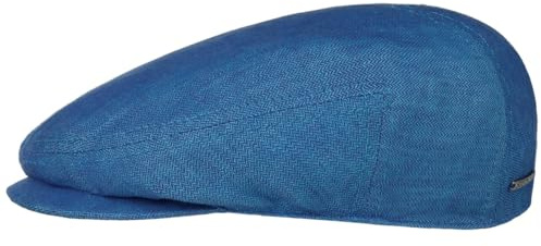 Stetson Descott Schirmmütze Fischgrat Mehrfarbig UV-Schutz Made in EU Herren Frühling Sommer blau 61 cm