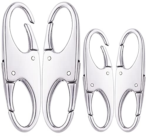 1 one enjoy Clip de cremallera antirrobo - Cierre de cremallera de mochila para mantener la cremallera cerrada, clip de desconexión rápida - Accesorio adicional para llavero 4 piezas (Plata)