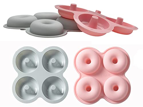 Xrten 2 stampi per ciambella in silicone, stampi in silicone per pasticceria, stampo per torte, per ciambelle, biscotti, bagel, muffin