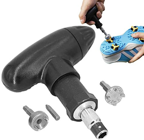 Rianpesn Golf Torque Wrench,Golf Spikes Removal Tool | Ergonomic Design Triple Insertion Golf Spikes Wrench for Golf Club and Activity Fits Most Golf Cleats