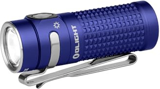 OLIGHT Baton4 Pocket EDC Torch Rechargeable, Regal Blue | 1300 Lumens, 170M Throw, Extended Runtime, IPX8 Waterproof, LED Compact Flashlight for Camping, Hiking, Indoors, Emergency