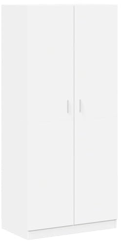 vidaXL Wardrobe White 90x52x200 cm Engineered Wood