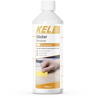 KEL Adhesive & Sticker Remover - EXTRA STRONG - Effortless Multi-Surface Cleaner for Sticky Residues and Stains, Safe on Wood, Metal, Plastic - 500ml