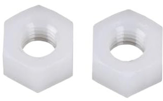 1000 Stück DIN934 PA66 Nylon Sechskantmutter Sechskant Kunststoff Sechskantmuttern weiß M2-M12 ( Size : M2.5 (1000Pcs) )