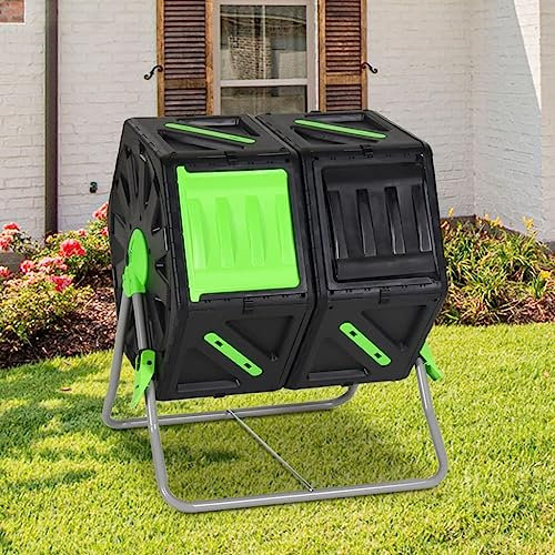Home Outdoor AltriTumbling Composter Doppia camera 63x60x74 cm 140 L Polipropilene