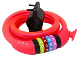 Xolid Kabel-Zahlenschloss 1200 x 12 mm rosa – extra lang, sicher, flexibel, wetterfest, ohne Schlüssel, ideal für Fahrrad, E-Bike, Roller, Diebstahlschutz, stylisch, kinderleicht einstellbar