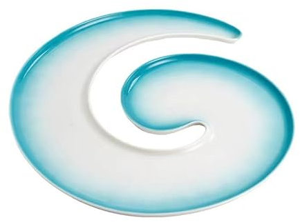 MELY Oval Plates,Fish Plates Fish Shape Ceramic Plate Porcelain Dinner Plate(Blue,Large)