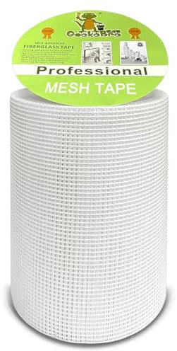 Anytrox Ruban à Mailles en Fibre de Verre, Jonction en Fibre de Verre Auto-Adhésive Haute Résistance et Rouleau de Tissu de Ruban de Plâtrage pour Remplissage Fissures et Réparation Joints（18cmx30m）