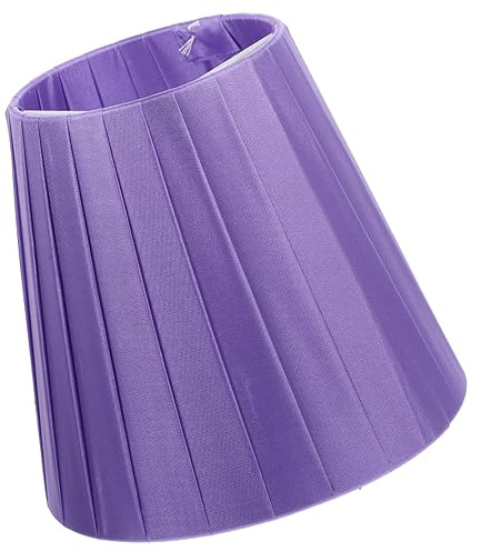 Angoily Lamp Shade Fan Strip Lilac Lampshades for Table Lamps Studio Lampshade Kit Small Lights Rattan Cage Peony Pendant Candelabra Clip on Fabric