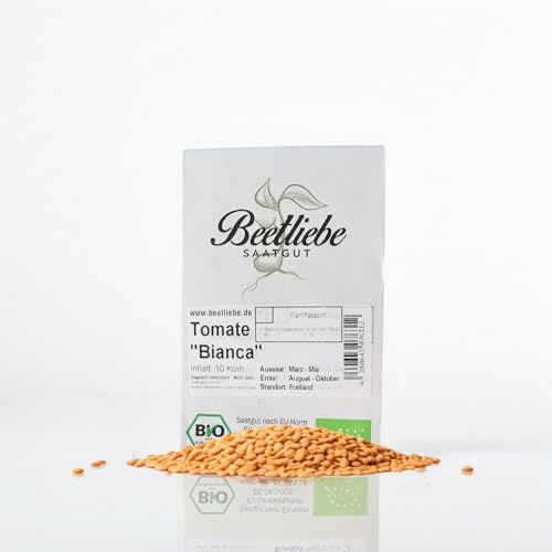 Tomatensamen Bianca BIO & samenfeste Wildtomate, Saatgut von Beetliebe, fruchtig würzig-süßes Aroma, Johannisbeertomate