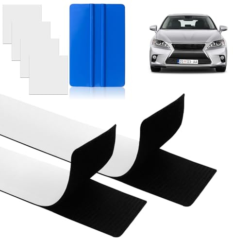 KELAV Portatarga Senza Telaio,2 Paia Porta Targa Adesivo,50 x 10 cm Portatarga Auto,Senza Cornice,Resistente Alle Intemperie Universale per Standard Auto Veicoli,Moto