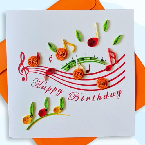 Quilling Cards 3D birthday Cards, handmade paper quilled card, handcrafted cards with Happy Birthday letter