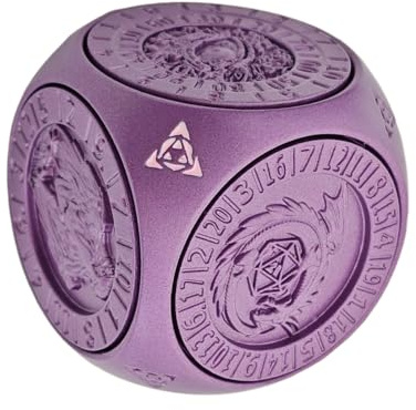 Dados para Juegos De rol | Dado 7 En 1 para Juegos - Tablero Giratorio con Diseño Geométrico - Acompañante De Viaje