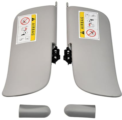 Left & Right Sun Visor Set White Compatible with Citroen C3 II SC 2009-2016 Window Sunshade Fins Sun Protection Pantine Replacement 1613251480