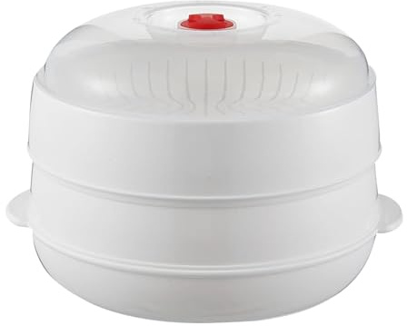 Cuiseur Vapeur Micro-Ondes pour Légumes avec Couvercle et Plateau,Vapeur à pommes de terre pour micro-ondes - Récipient chauffant pour pommes de terre viande maïs ravins plats divers
