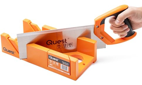 Quest Caja de Ingletes de Precisión para Madera, PVC y MDF